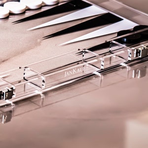 Luxury Acrylic Backgammon Game by Jan Kauf. Connect 4 Noughts and Crosses Jenga Tower Othello Chess Mancala Poker. This Board Game is the perfect Home Décor Christmas Gift Birthday Gift Anniversary Gift Graduation Gift Housewarming Gift Ornament