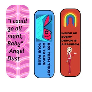 Hazbin Hotel Bookmarks