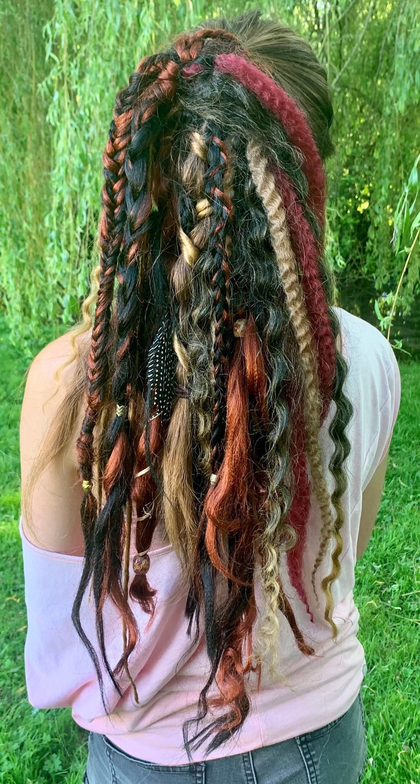 Red Copper Dreads Instant Clip in Copper Dreadlocks Boho Etsy UK