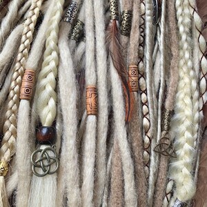 Viking Blonde dreads and braids synthetic blonde Dreadlocks Viking festival hair /blonde festival dreads Viking wedding hair image 3