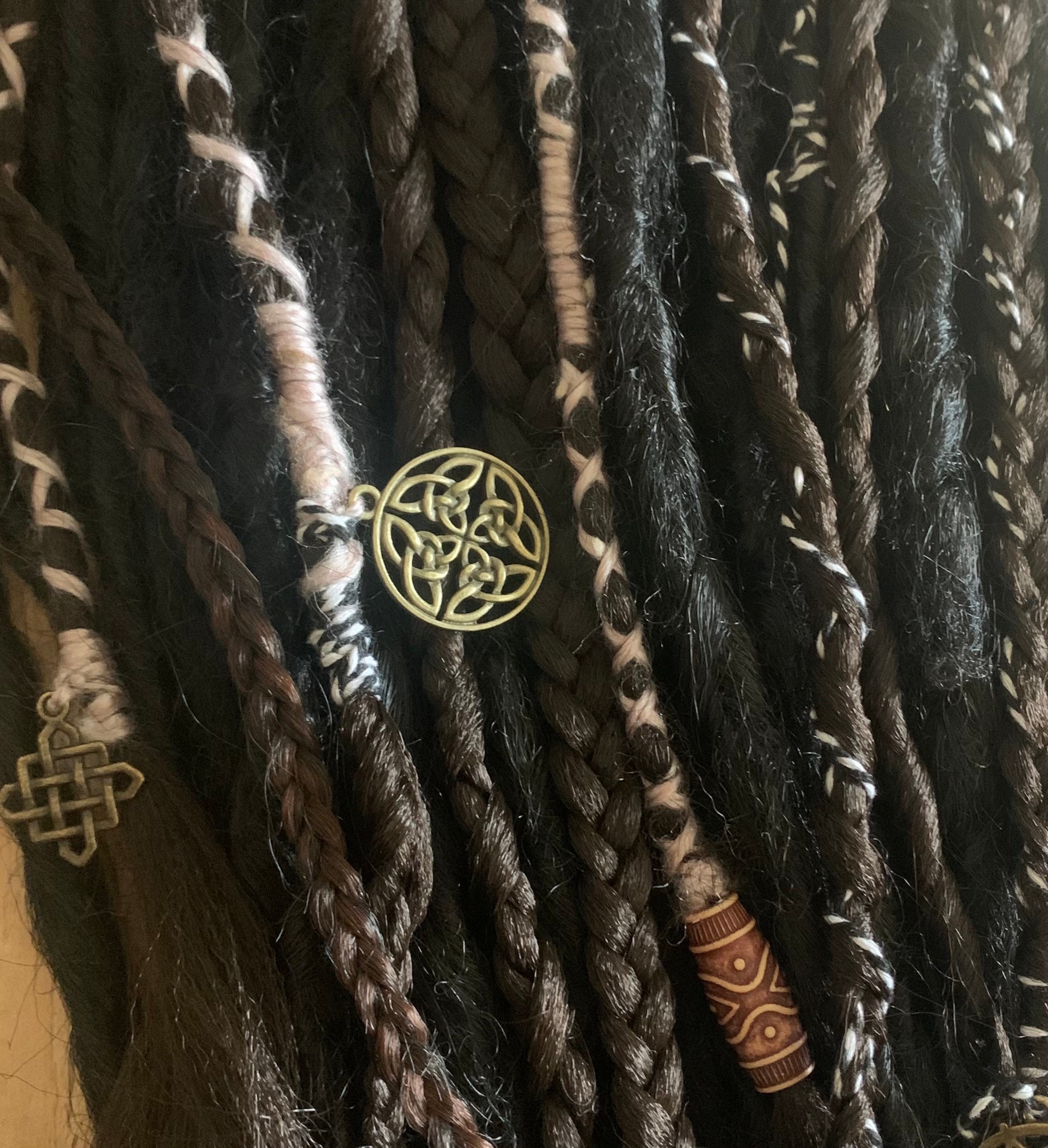 Viking Black/dark Brown Dreads Wild Hair Dreadlock Wraps - Etsy UK