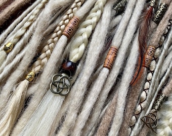 Viking Blonde dreads and braids| synthetic blonde Dreadlocks  | Viking festival hair /blonde festival dreads - Viking wedding hair