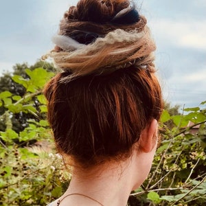 brown dreads | clip In brown dreadlocks | natural boho dreads | rustic boho dreads mix | clip in dreads.Viking dreads /autumn fall dreads image 2