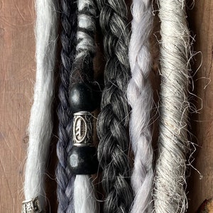 Mens clip in dreads braids /mens Viking Hair accessory-| Viking dreads braids mixture, Mohawk accessory - Viking festival / Viking wedding