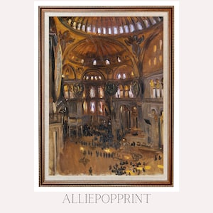 John Singer Sargent Print, vintage oil painting, Santa Sofia (1891) , colorful wall art, printable Home Decor