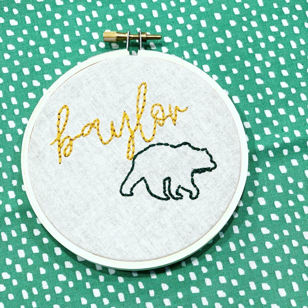 Baylor Waco Embroidery Etsy