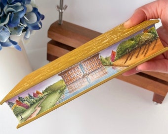 Auf Bestellung* Stolz und Vorurteil Gemälde - Pemberley, Mr. Darcys Zuhause | Hardcover - Original Vorderschnittmalerei + Lesezeichen