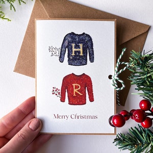 Carte de Noël sorcier - Carte de Noël originale faite à la main, 100% recyclée, écologique et sans acide