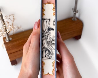 Auf Bestellung* Stolz und Vorurteil Vintage Pastelle Vorderschnittmalerei - Hardcover | Buchliebhaber Geschenke | Jane Austen