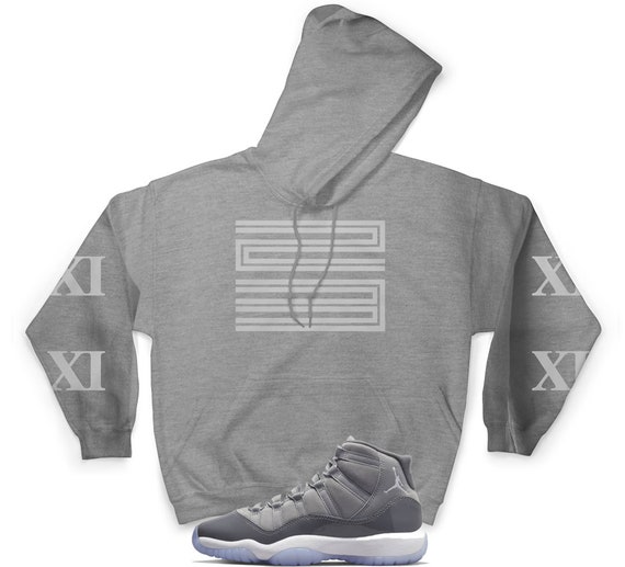 jordan 11 cool grey hoodie