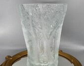 Josef Inwald Vase Dans La Foret Forest Trees Barolac Glass Lalique Style Vintage 1930-38