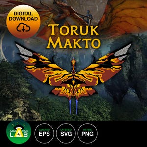 Avatar Toruk Makto Creature Vector | Decal | Stencil Cricut SVG, EPS & PNG file ready for download!!