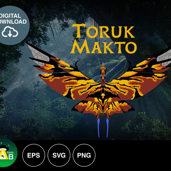Avatar Toruk Makto Creature Vector | Decal | Stencil Cricut SVG, EPS & PNG file ready for download!!