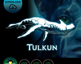 Avatar Tulkun Vector | Decal | Stencil Cricut SVG, EPS & PNG file ready for download!!