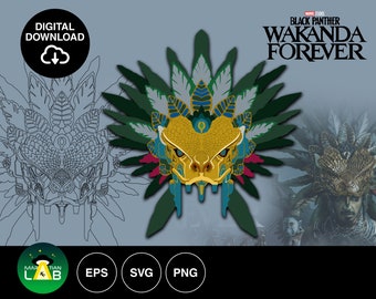 King Namor Wakanda Forever Head Wear Vector | Decal | Stencil Cricut SVG, EPS & PNG file ready for download!!