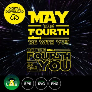 ¡El 4 de mayo / Plantilla Cricut SVG, EPS y PNG listos para descargar!