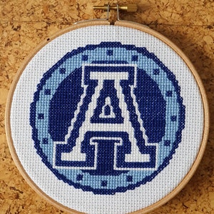 Toronto Argonauts Logo Cross Stitch Pattern Chart Graph
