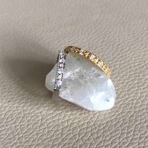 Leila ring, fine ring, engagement, minimalist ring, zirconiums, women&#39;s gift, quality, multi-stone