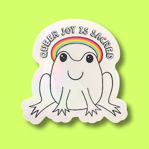 Queer Joy Is Sacred Suncatcher Window Cling
