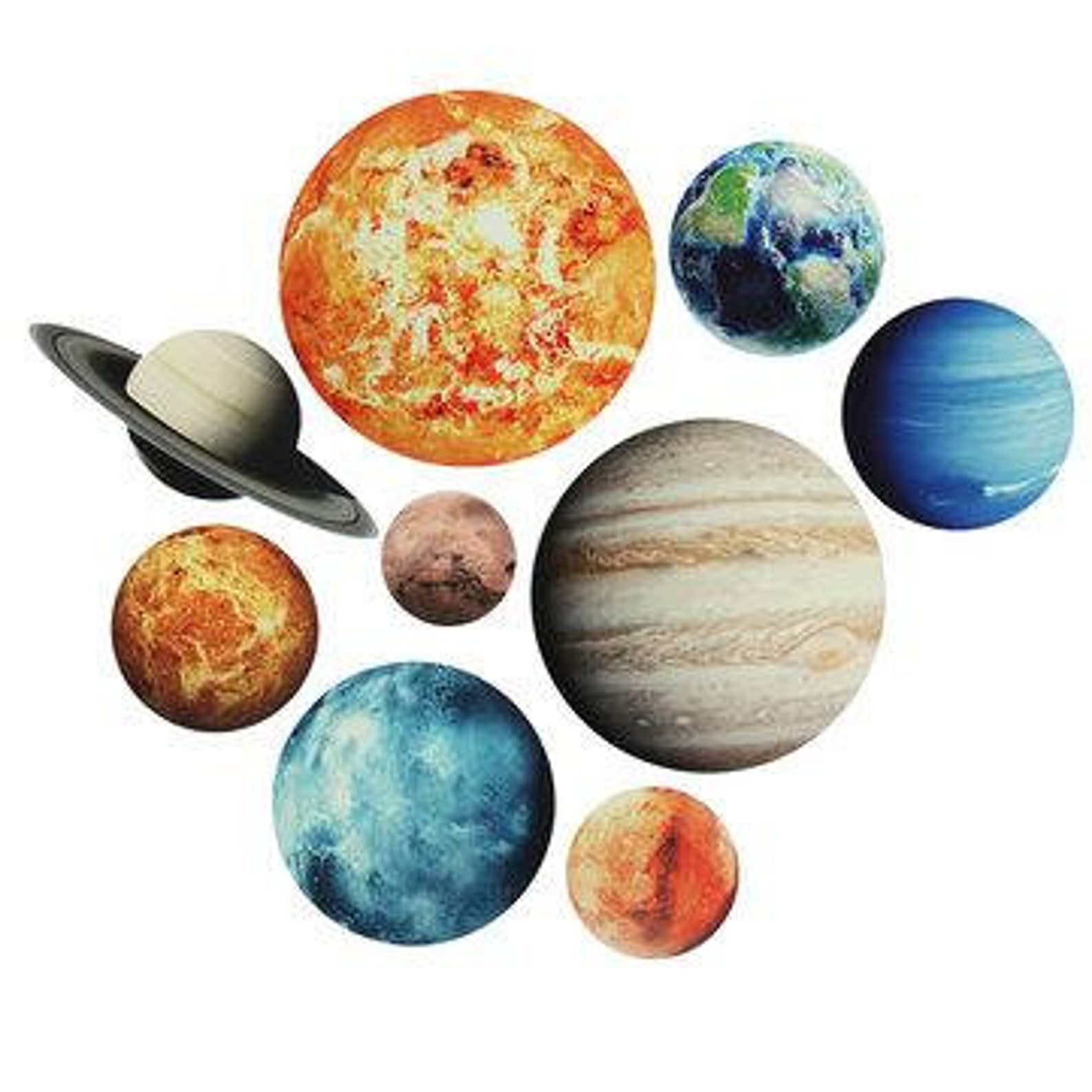 9Pcs/set Stickers Solar System Wall Stickers Etsy
