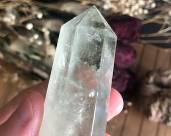 Green quartz tower - green quartz crystal tower - green quartz tower - quartz crystal - rare green quartz crystal - gifts - crystal healing