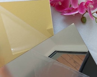 Acrylic glass leaves gold silver 30 x 30 cm 2 mm