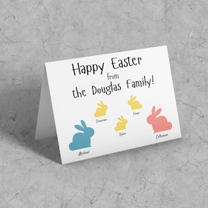 Tarjetas de Felicitación de Pascua Apellido Imprimible
