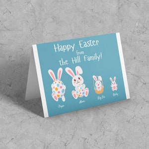 Tarjetas de Felicitación de Pascua Apellido Imprimible