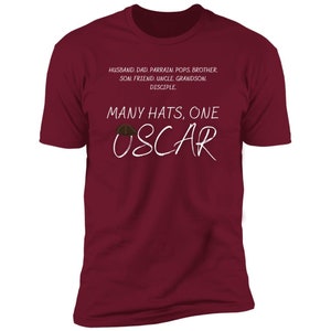 personalized Father&#39;s Day hat tee shirt, only one dad, fedora shirt, mens cotton tee shirt, son stepdad father, custom tshirt