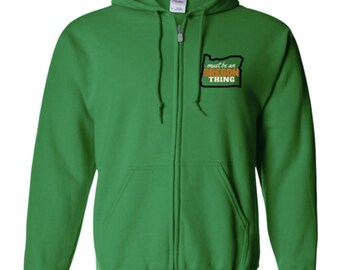 Sweat-shirt à capuche zippé Oregon State | Vêtements de l'État de l'Oregon | CADEAUX POUR LUI ou elle