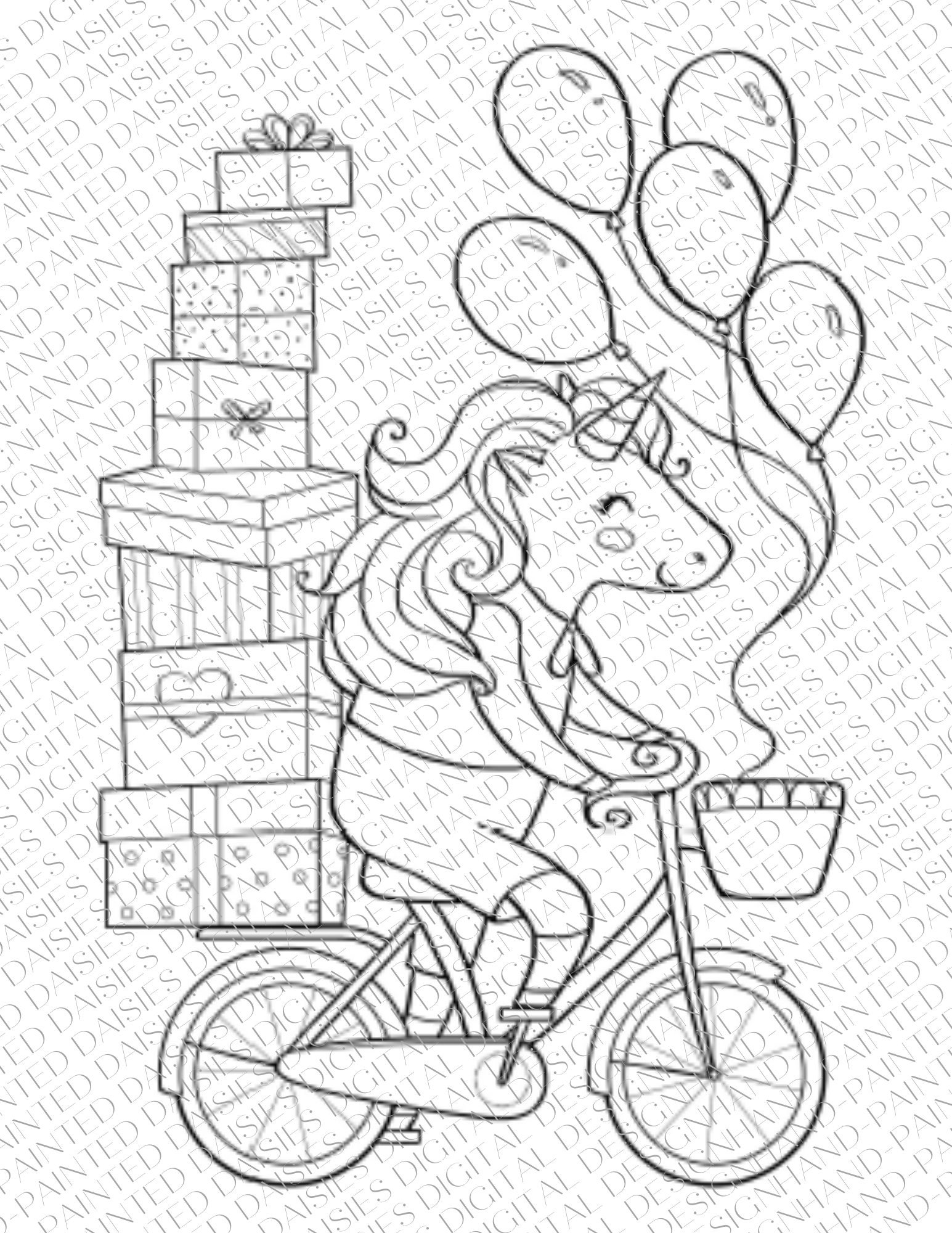 40 Unicorn Coloring Pages - Etsy