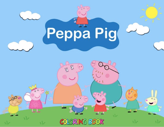 Drawings To Paint & Colour Peppa Pig - Print Design 005