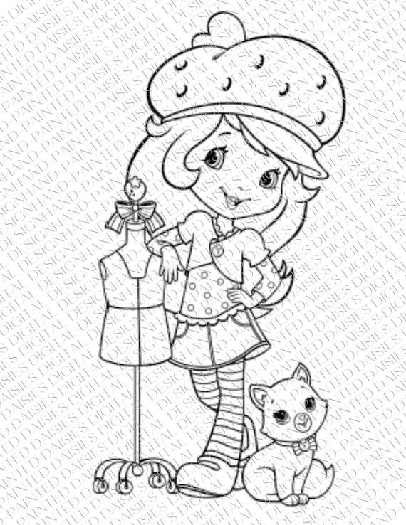 Strawberry Shortcake coloring pages to download - Strawberry Shortcake Kids  Coloring Pages
