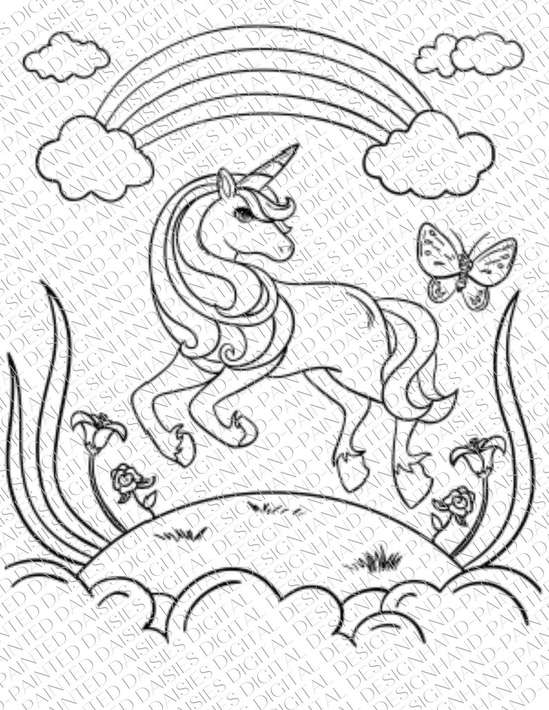 40 Unicorn Coloring Pages image 3