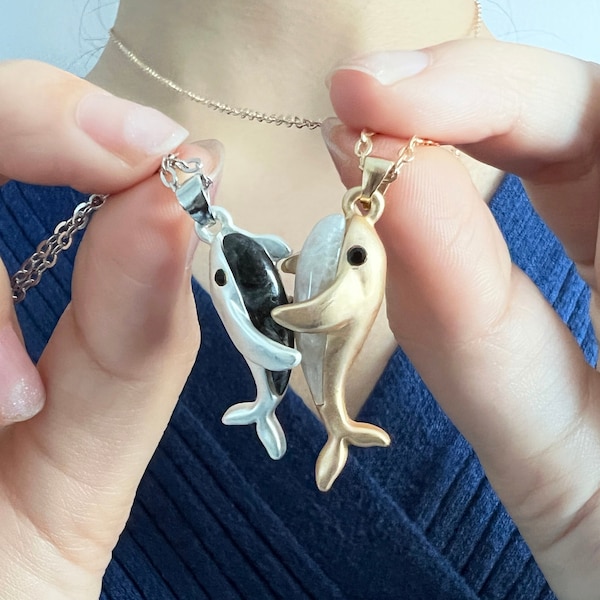 Collier de baleine orque | Collier de baleine magnétique | Collier pour couples | Cadeau de fête des mères