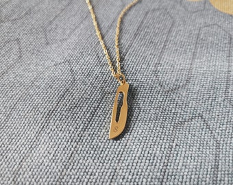 Custom Letter Scalpel Necklace | Medical Student Gift | Doctor Gift | Nurse Necklace