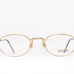 Steampunk MATSUDA 2868 GP Gold Matte Rare Unique Original Vintage Eyeglasses Frame Glasses Occhiali Lunettes Bril Gafas Glasögon LSE13