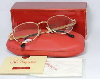 Vintage Glasses 90s Dupont S.T Dupont Gold Plated 23KT M  display picture 1