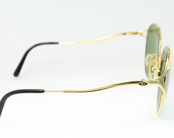 Oversized CD Logo CHRISTIAN DIOR 2328 45 Gold Green Lens Rare