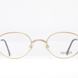 MATSUDA 2854 GP Matte Gold Rare Unique Original Vintage Eyeglasses Frame Glasses Occhiali Lunettes Bril Gafas Glasögon LSE16