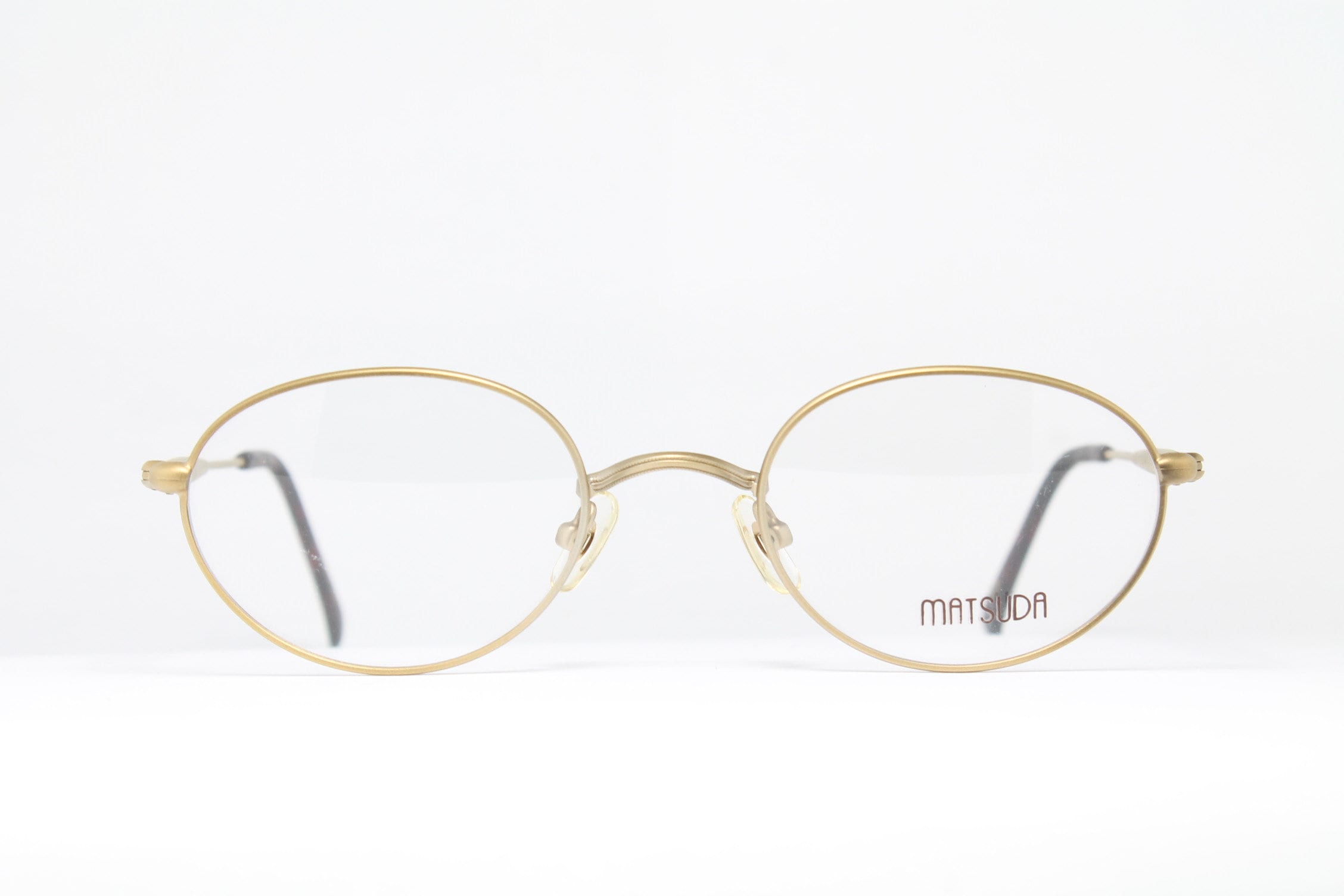 Macimallo(感謝)/6 MATSUDA 2854 GP Matte Gold Rare Unique Original Vintage Eyeglasses