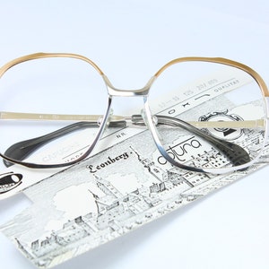 Small OPTURA Capucine 016920 20/000 Gold Filled 52-16 Big Lenses Rare Unique True Vintage Eyeglasses Lunettes Gafas Bril Glasögon LSE19