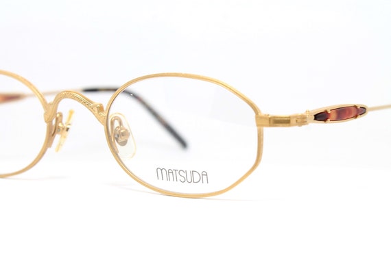 『EYE MAR 47 21 150 GOLD×BLACK』 Original MATSUDA 10112 GP 48-21 Gold Hexagonal Rare Unique Vintage
