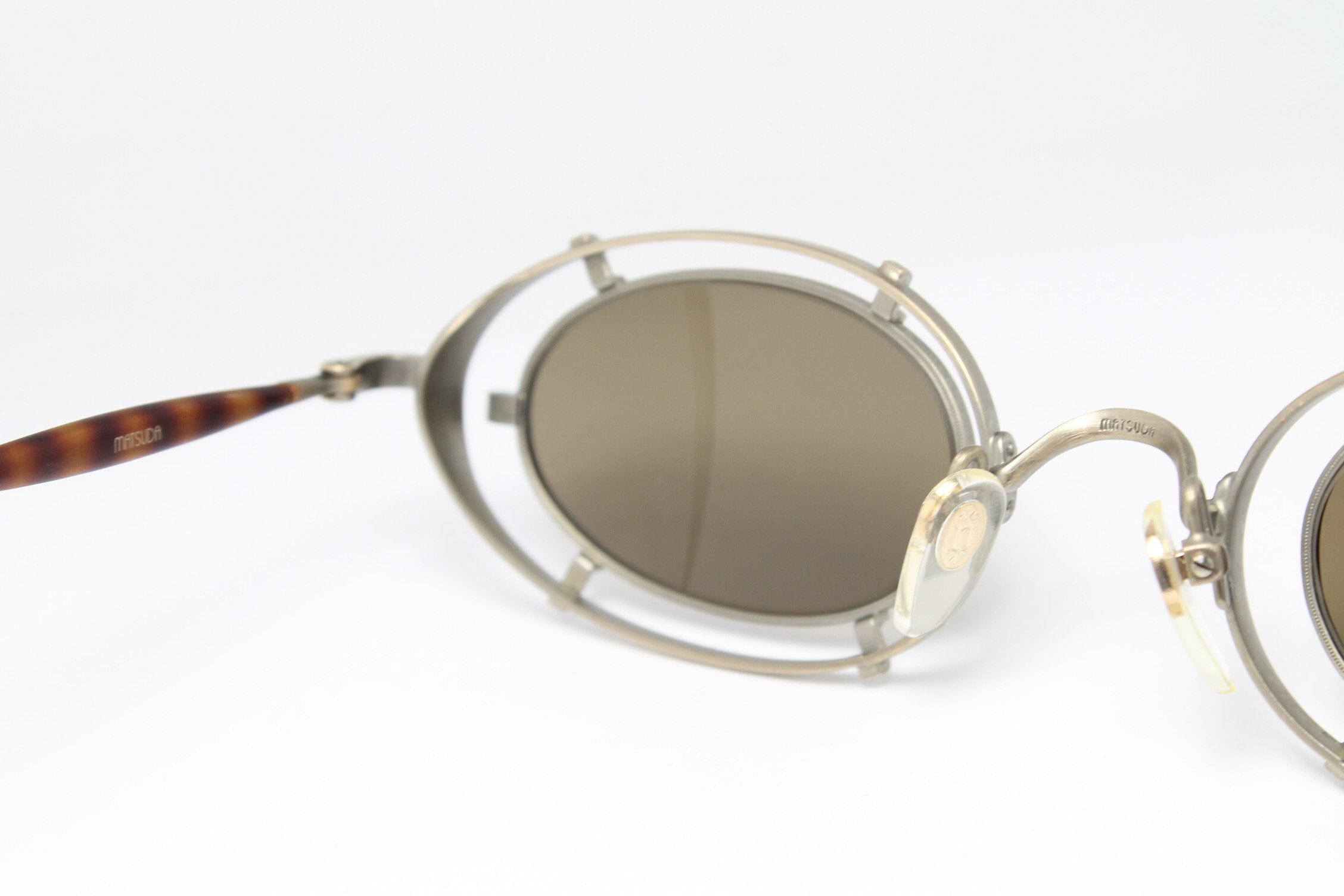 MATSUDA 10607 AG Steampunk Rare Unique Original Vintage Sunglasses