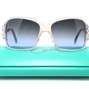 Square CAZAL 114 C.81 Silver Blue Gradient Rare Unique Original Vintage Sunglasses Lunettes Occhiali Bril Solglasögon Gafas LSE11