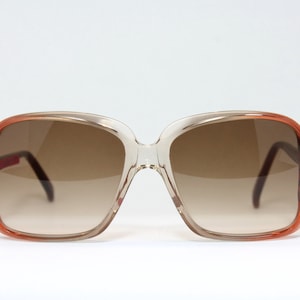 Square CAZAL 114 C.77 Brown Gradient Gold Rare Unique Original Vintage Sunglasses Lunettes Occhiali Bril Solglasögon Gafas LSE12