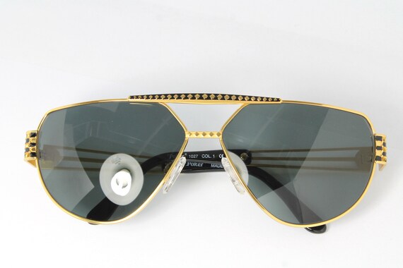 サングラス ^ONE BRILLIANT^ XinaOB489Gold Black Xina-OB489-Gold Black Black Gold Plated POKER 1027 Col. 1 XL Aviator Ultra Rare