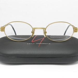 Original YOHJI YAMAMOTO 51-4109 C.1 50-21 Oval Steampunk Rare Unique Vintage Eyeglasses Frame Japan Fashion LSE04