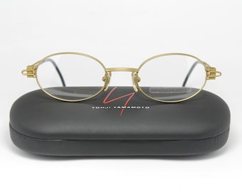 Original YOHJI YAMAMOTO 51-4109 C.1 50-21 Oval Steampunk Seltene Einzigartige Vintage Brillengestell Japan Mode LSE04