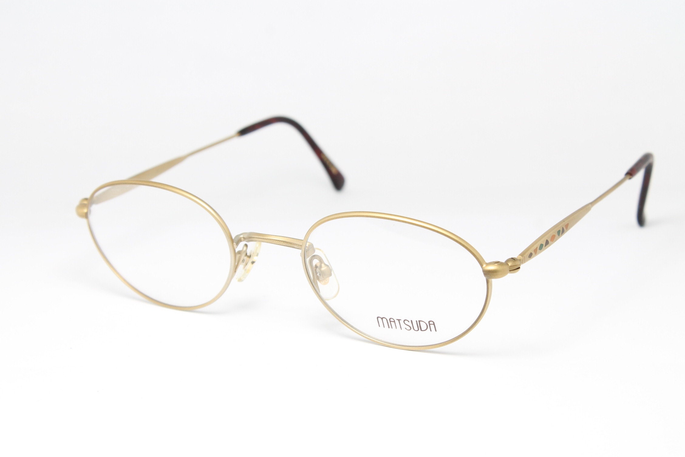 MATSUDA 2854 GP Matte Gold Rare Unique Original Vintage Eyeglasses